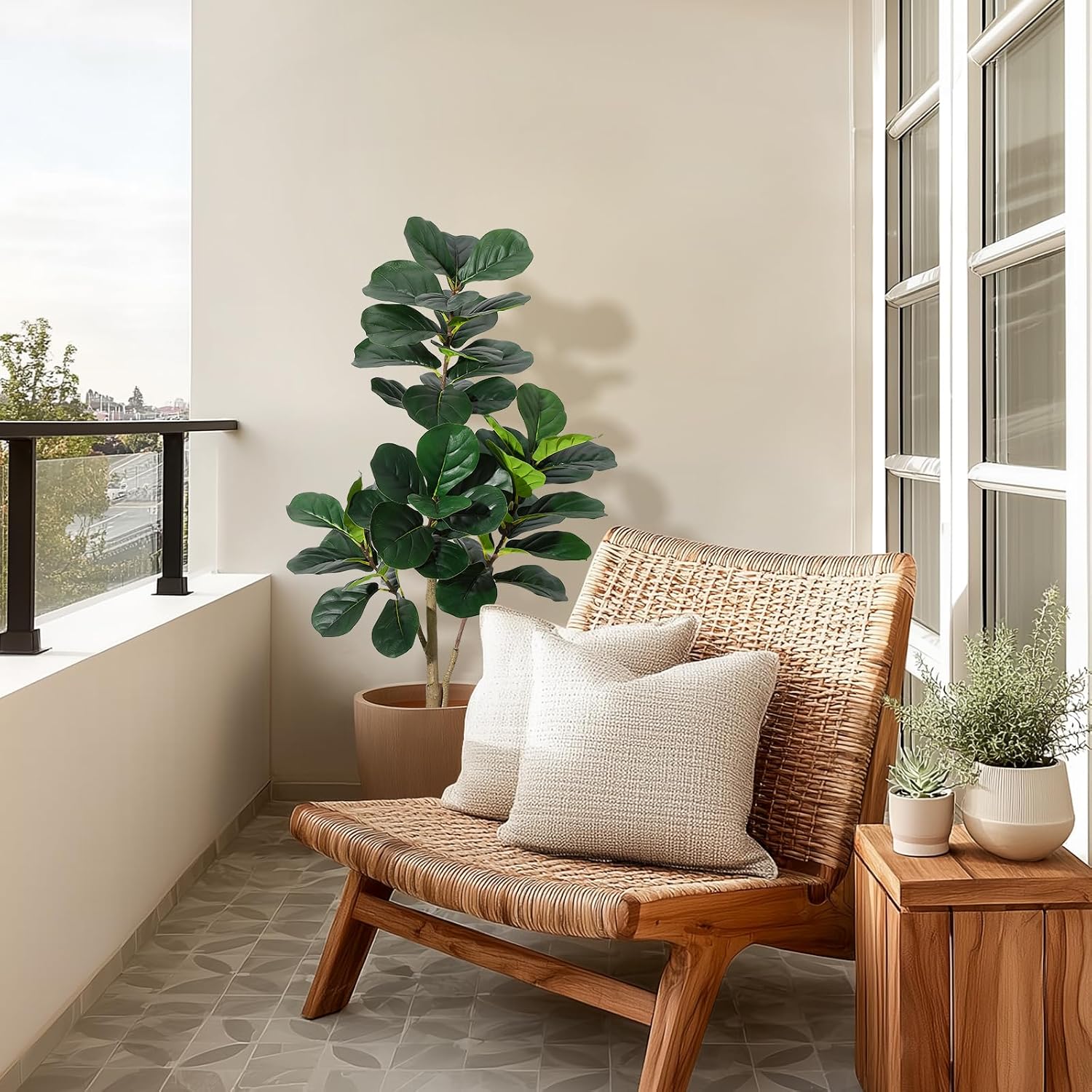Árvore artificial de figueira- - Ficus Lyrata Tree avaliação e preço