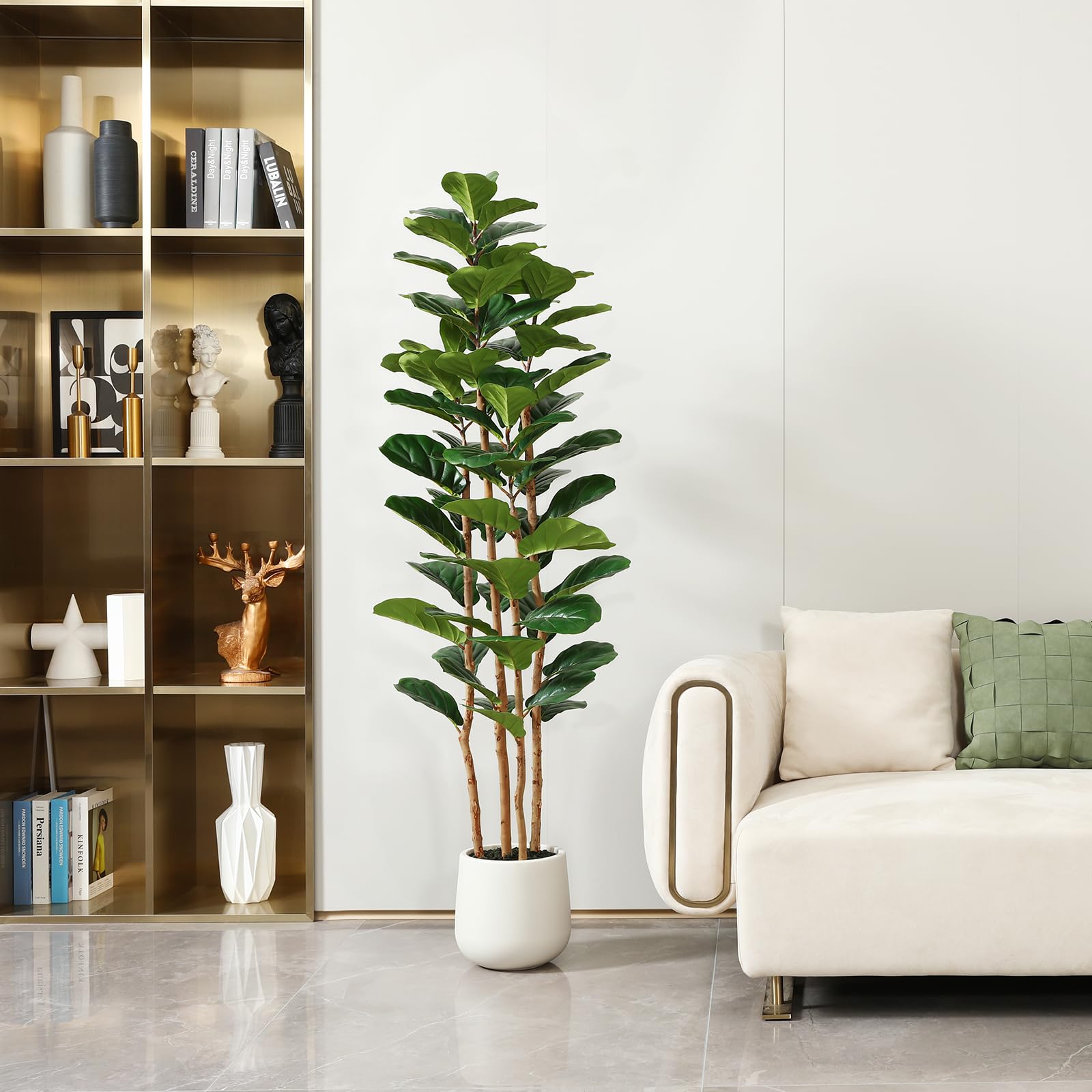 Árvore artificial de figueira- - Ficus Lyrata Tree avaliação e preço