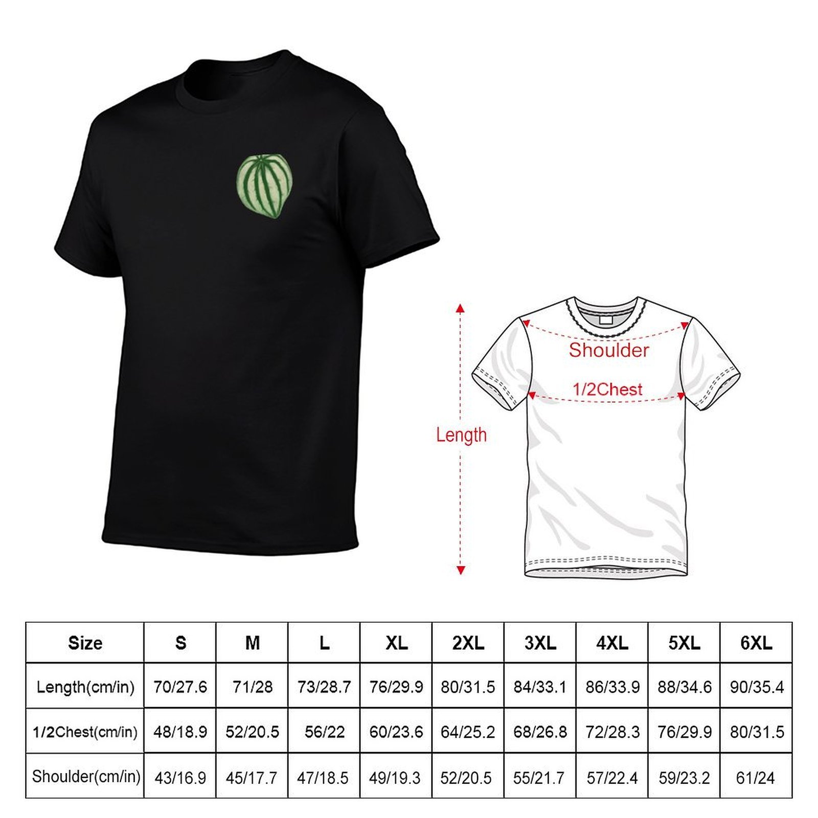 Camiseta com estampa de melanc - Peperomia Watermelon avaliação e preço